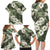 Tongan Kupesi Ngatu Hibiscus Vintage Motif Family Matching Long Sleeve Bodycon Dress and Hawaiian Shirt