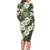 Tongan Kupesi Ngatu Hibiscus Vintage Motif Family Matching Long Sleeve Bodycon Dress and Hawaiian Shirt