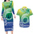 Malpampa Vanuatu Couples Matching Long Sleeve Bodycon Dress and Hawaiian Shirt Hibiscus Sand Drawing with Pacific Pattern