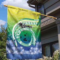 Malpampa Vanuatu Garden Flag Hibiscus Sand Drawing with Pacific Pattern LT9 - Polynesian Pride