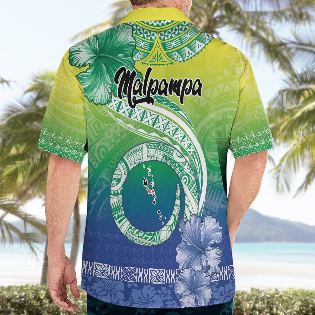 Malpampa Vanuatu Hawaiian Shirt Hibiscus Sand Drawing with Pacific Pattern LT9 - Polynesian Pride