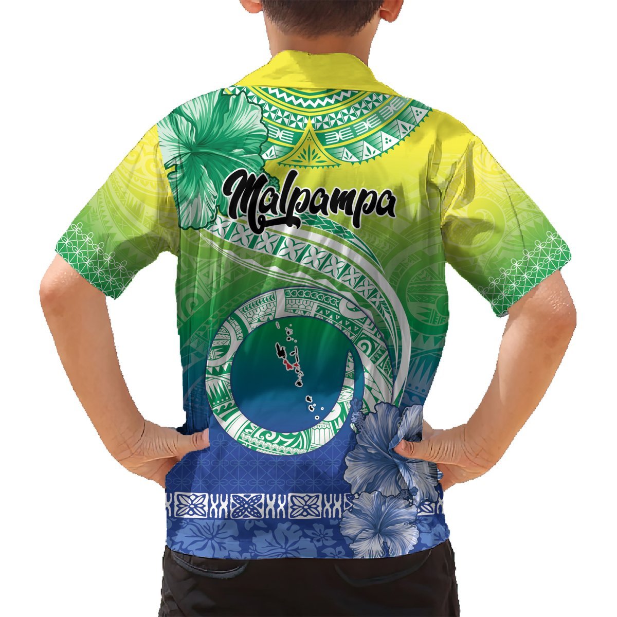Malpampa Vanuatu Hawaiian Shirt Hibiscus Sand Drawing with Pacific Pattern LT9 - Polynesian Pride