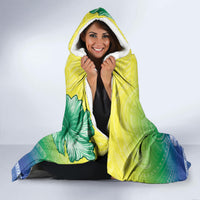 Malpampa Vanuatu Hooded Blanket Hibiscus Sand Drawing with Pacific Pattern LT9 - Polynesian Pride