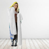 Malpampa Vanuatu Hooded Blanket Hibiscus Sand Drawing with Pacific Pattern LT9 - Polynesian Pride