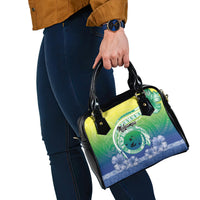 Malpampa Vanuatu Shoulder Handbag Hibiscus Sand Drawing with Pacific Pattern LT9 - Polynesian Pride