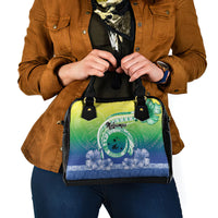 Malpampa Vanuatu Shoulder Handbag Hibiscus Sand Drawing with Pacific Pattern LT9 - Polynesian Pride