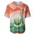 Penama Vanuatu Baseball Jersey Hibiscus Sand Drawing with Pacific Pattern