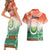 Penama Vanuatu Couples Matching Short Sleeve Bodycon Dress and Hawaiian Shirt Hibiscus Sand Drawing with Pacific Pattern