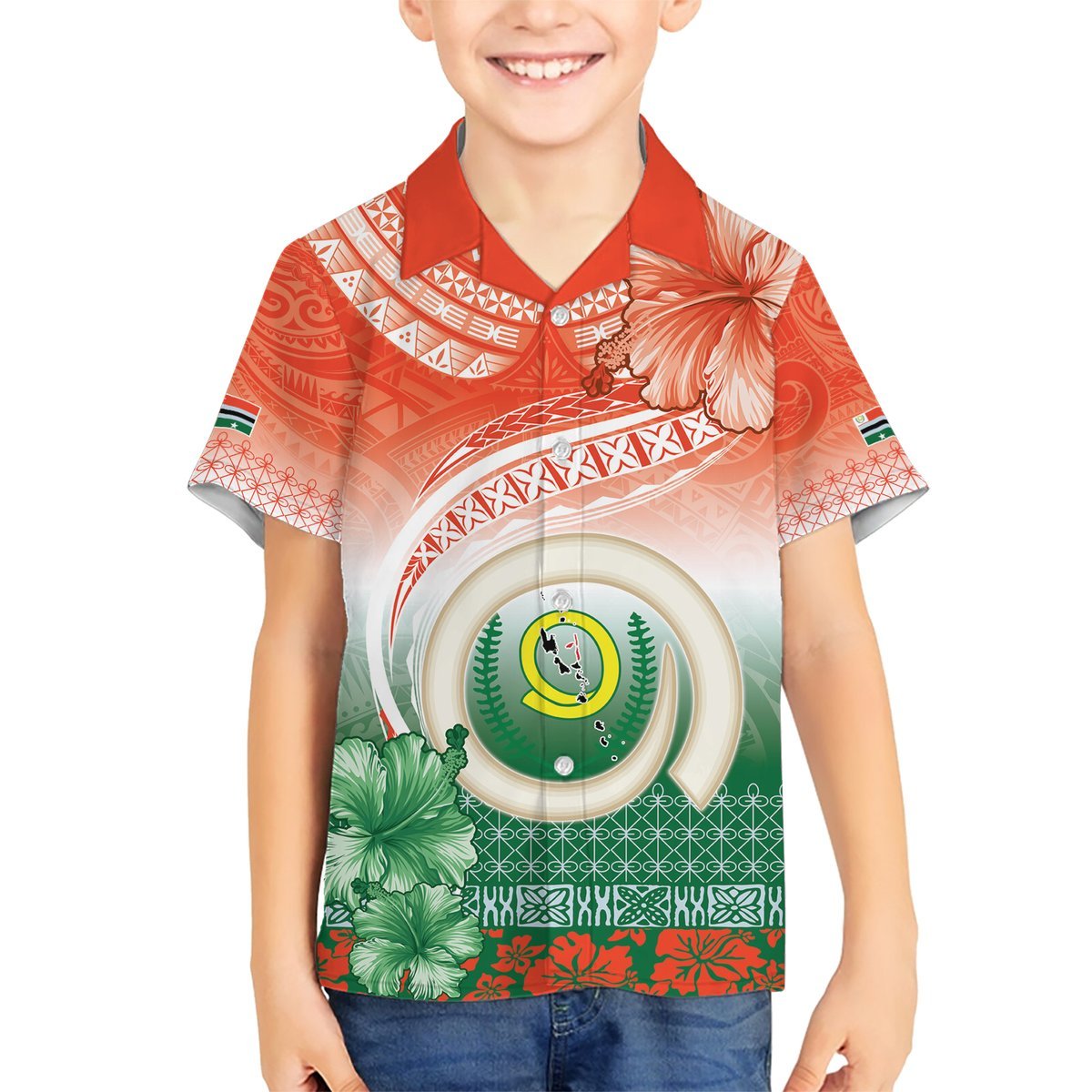 Penama Vanuatu Hawaiian Shirt Hibiscus Sand Drawing with Pacific Pattern LT9 - Polynesian Pride