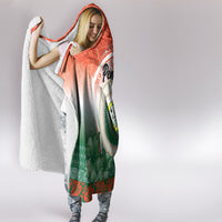 Penama Vanuatu Hooded Blanket Hibiscus Sand Drawing with Pacific Pattern LT9 - Polynesian Pride
