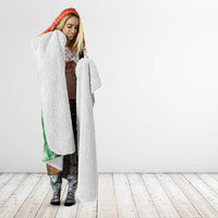 Penama Vanuatu Hooded Blanket Hibiscus Sand Drawing with Pacific Pattern LT9 - Polynesian Pride