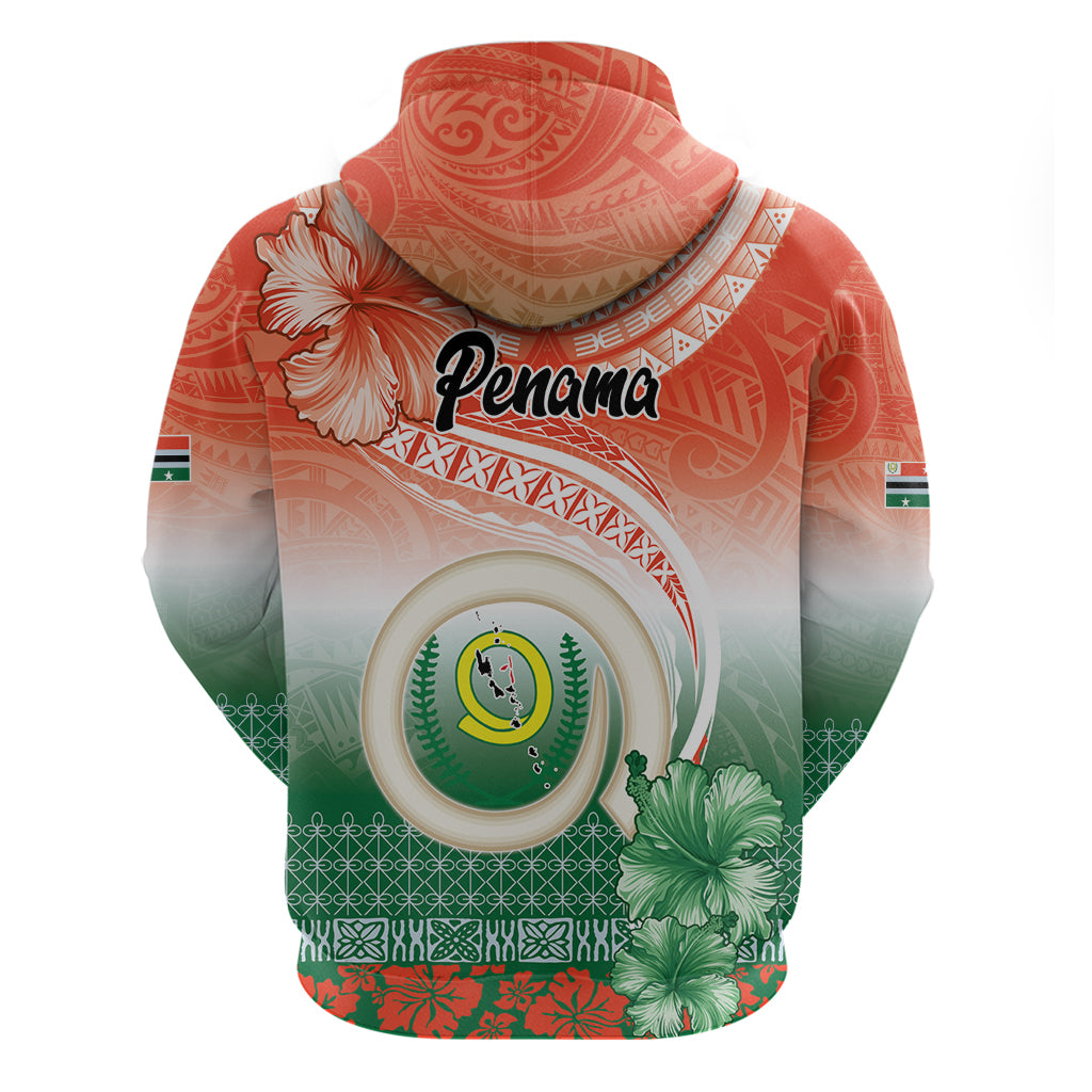 Penama Vanuatu Hoodie Hibiscus Sand Drawing with Pacific Pattern LT9 - Polynesian Pride