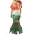 Penama Vanuatu Mermaid Dress Hibiscus Sand Drawing with Pacific Pattern