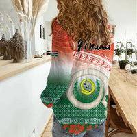 Penama Vanuatu Women Casual Shirt Hibiscus Sand Drawing with Pacific Pattern LT9 - Polynesian Pride