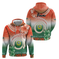 Penama Vanuatu Zip Hoodie Hibiscus Sand Drawing with Pacific Pattern LT9 - Polynesian Pride