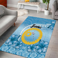 Sanma Vanuatu Area Rug Hibiscus Sand Drawing with Pacific Pattern LT9 - Polynesian Pride