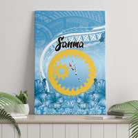 Sanma Vanuatu Canvas Wall Art Hibiscus Sand Drawing with Pacific Pattern LT9 - Polynesian Pride