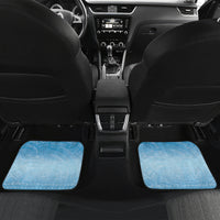 Sanma Vanuatu Car Mats Hibiscus Sand Drawing with Pacific Pattern LT9 Set 2pcs - Back Blue Art - Polynesian Pride