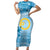 Sanma Vanuatu Family Matching Short Sleeve Bodycon Dress and Hawaiian Shirt Hibiscus Sand Drawing with Pacific Pattern