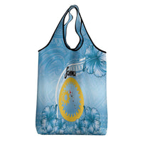 Sanma Vanuatu Grocery Bag Hibiscus Sand Drawing with Pacific Pattern LT9 - Polynesian Pride