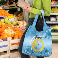 Sanma Vanuatu Grocery Bag Hibiscus Sand Drawing with Pacific Pattern LT9 - Polynesian Pride
