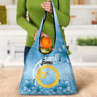 Sanma Vanuatu Grocery Bag Hibiscus Sand Drawing with Pacific Pattern LT9 - Polynesian Pride