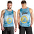 Sanma Vanuatu Men Tank Top Hibiscus Sand Drawing with Pacific Pattern