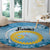 Sanma Vanuatu Round Carpet Hibiscus Sand Drawing with Pacific Pattern