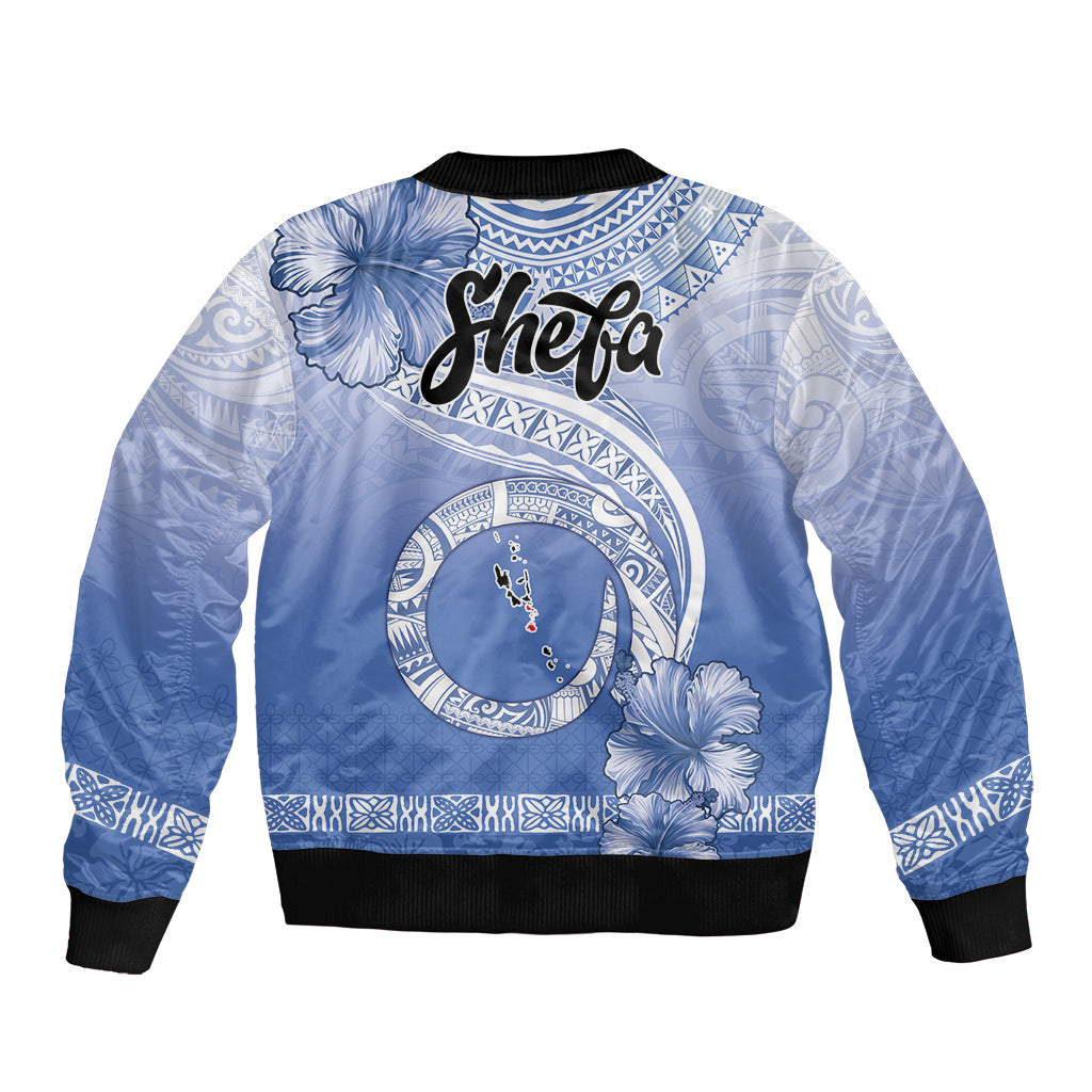 Shefa Vanuatu Bomber Jacket Hibiscus Sand Drawing with Pacific Pattern LT9 - Polynesian Pride