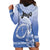 Shefa Vanuatu Hoodie Dress Hibiscus Sand Drawing with Pacific Pattern