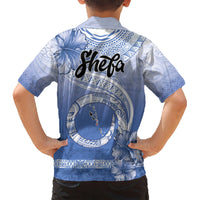 Shefa Vanuatu Kid Hawaiian Shirt Hibiscus Sand Drawing with Pacific Pattern LT9 - Polynesian Pride