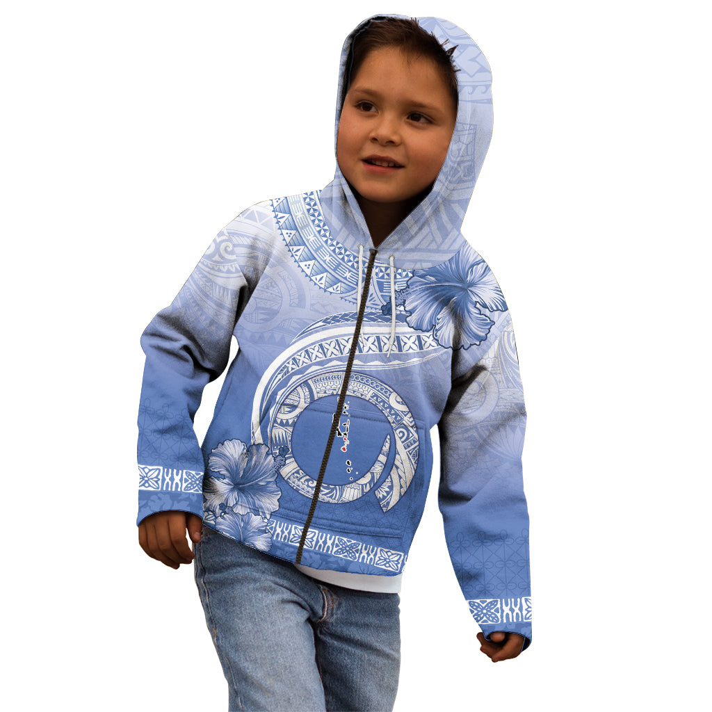 Shefa Vanuatu Kid Hoodie Hibiscus Sand Drawing with Pacific Pattern LT9 - Polynesian Pride