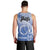 Shefa Vanuatu Men Tank Top Hibiscus Sand Drawing with Pacific Pattern