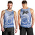 Shefa Vanuatu Men Tank Top Hibiscus Sand Drawing with Pacific Pattern