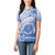 Shefa Vanuatu Women Polo Shirt Hibiscus Sand Drawing with Pacific Pattern