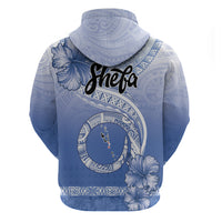 Shefa Vanuatu Zip Hoodie Hibiscus Sand Drawing with Pacific Pattern LT9 - Polynesian Pride