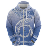 Shefa Vanuatu Zip Hoodie Hibiscus Sand Drawing with Pacific Pattern LT9 - Polynesian Pride