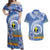 Tafea Vanuatu Couples Matching Off Shoulder Maxi Dress and Hawaiian Shirt Hibiscus Sand Drawing with Pacific Pattern