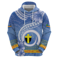 Tafea Vanuatu Hoodie Hibiscus Sand Drawing with Pacific Pattern LT9 - Polynesian Pride