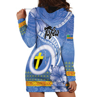 Tafea Vanuatu Hoodie Dress Hibiscus Sand Drawing with Pacific Pattern LT9 - Polynesian Pride