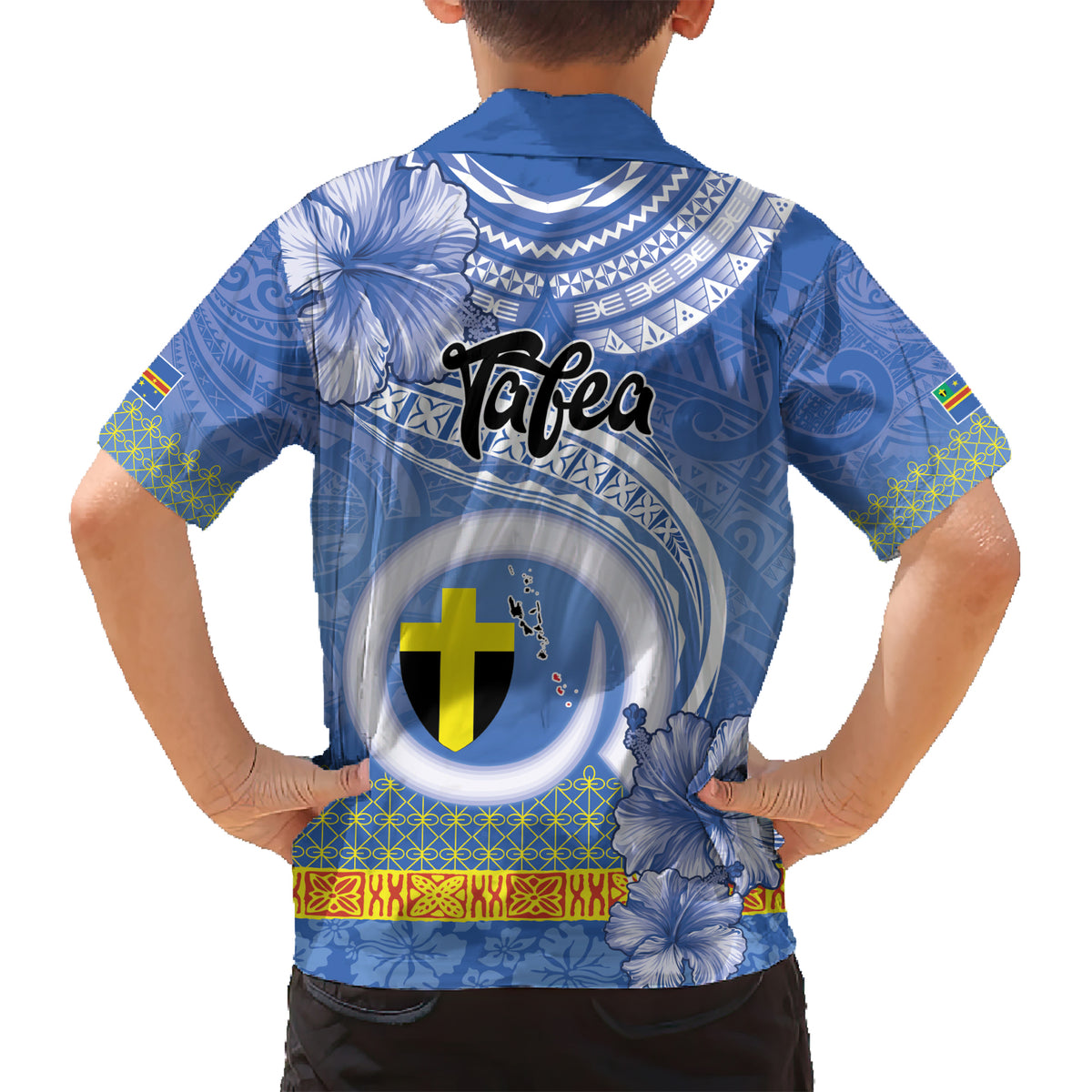 Tafea Vanuatu Kid Hawaiian Shirt Hibiscus Sand Drawing with Pacific Pattern LT9 - Polynesian Pride