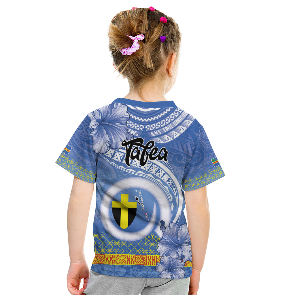 Tafea Vanuatu Kid T Shirt Hibiscus Sand Drawing with Pacific Pattern LT9 - Polynesian Pride