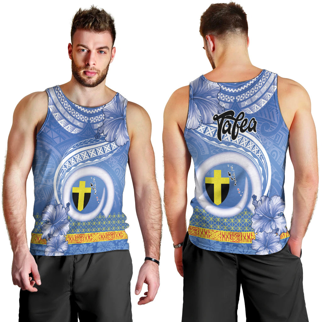 Tafea Vanuatu Men Tank Top Hibiscus Sand Drawing with Pacific Pattern LT9 - Polynesian Pride