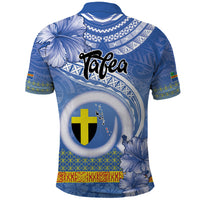 Tafea Vanuatu Polo Shirt Hibiscus Sand Drawing with Pacific Pattern LT9 - Polynesian Pride