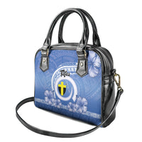 Tafea Vanuatu Shoulder Handbag Hibiscus Sand Drawing with Pacific Pattern LT9 - Polynesian Pride