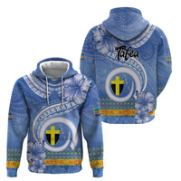 Tafea Vanuatu Zip Hoodie Hibiscus Sand Drawing with Pacific Pattern LT9 - Polynesian Pride