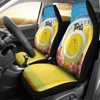 Torba Vanuatu Car Seat Cover Hibiscus Sand Drawing with Pacific Pattern LT9 - Polynesian Pride