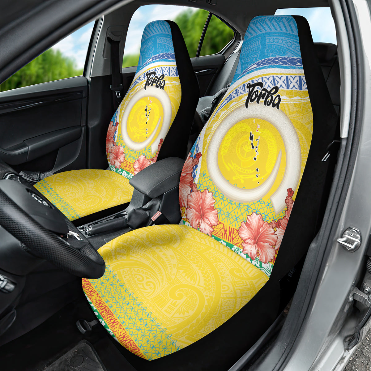 Torba Vanuatu Car Seat Cover Hibiscus Sand Drawing with Pacific Pattern LT9 - Polynesian Pride