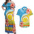 Torba Vanuatu Couples Matching Off Shoulder Maxi Dress and Hawaiian Shirt Hibiscus Sand Drawing with Pacific Pattern