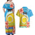 Torba Vanuatu Couples Matching Off Shoulder Maxi Dress and Hawaiian Shirt Hibiscus Sand Drawing with Pacific Pattern